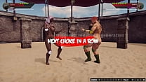 Jenah VS Aine O&#039;Rackie (Naked Fighter 3D)
