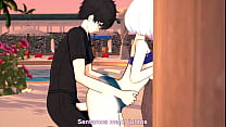 Cat girl gets fucked very rich on the beach