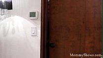 Lovely stepteen rides fat cock in bedroom