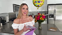 Hot Blonde Birthday Creampie