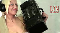 Maid Regina Noir cleans the apartment, dances with a vacuum cleaner. 279 07 1