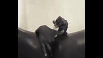 Masturbation: Black bitch having a good time alone