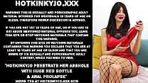 Hotkinkyjo penetrate her asshole with huge red ...