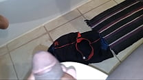 Stroking in the bathroom 7