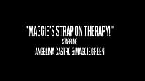 Maggie Green Blows Angelina Castro's Giant Sex Toy Before Sex!