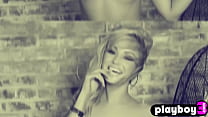 Big tits blonde babe exposed sexy body and revealed perfect natural tits