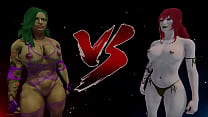 Jennifer Walters VS Neri (Naked Fighter 3D)