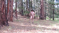 Naked walk in the woods.