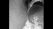 Black Big dick jerking and cumming Twice in Bla...