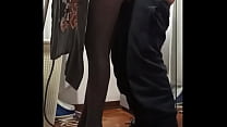 Milf gets fucked while ironing in heels and cum...