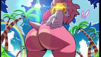 Amy Rose golpea su gran culo