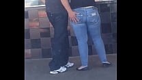 Candid Blue Jean Ass