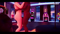 Negão comendo a ruiva gostosa na boate | 3D Por...