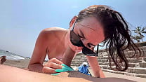 Two videos in one - public sex on the beach