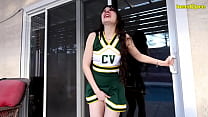 Cheerleader Ziva Feys actual first panty wettin...