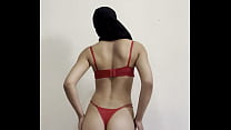 Arab Muslim Niqab Girl Showing Booty, Juicy Ass, Round Butt, Busty Hijab Erotic Fun