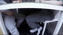 amateur boys having a "first one to piss on the other" challenge to spice up a boring game of uno, and the winner gets sucked