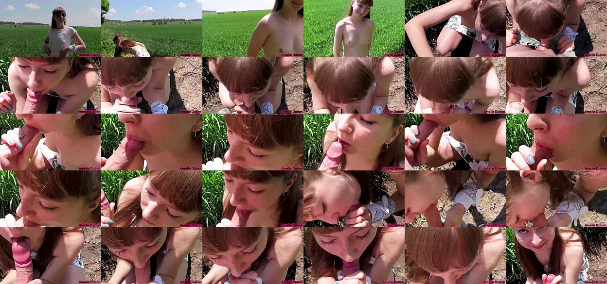 Upskirt bgg outdoor cum mouth