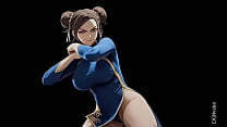 Chun li training kung fu (Ai animation)