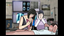 Jogo pornô de Naruto e Boruto filho adotivo da Hinata virgem do pau grande tenta foder ela.