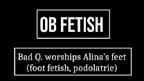 Beautifull Brazilian alt princess gets feet worshiped & licked by horny a lesbian (podolatry, beautiful feet, teen 18 , foot fetish, stripper heel, naked feet) OBF006