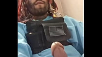 Tattoo Light-skin Man Jerking Off.