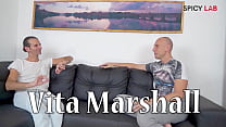 Hot Vita Marshall squirt and fucked by two big italian dick