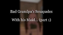 Bad Grandpa Fucks His Maid in Second Life
