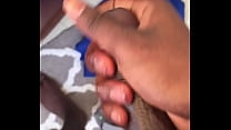 Juicy black dick being stroked