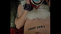 Getting rough sex and cum on tummy from my deer boyfriend