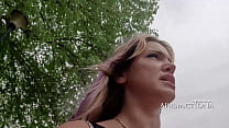 Crystal Richi WETTING jeans in public park and ...