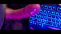 Awesome cumshot on my keyboard, handsome dick...