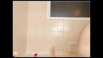 Pale babe blowjob tease in bathroom live