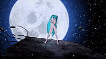Hatsune Miku bailando desnuda la canción (la desaparición de Hatsune Miku) (tetas grandes)