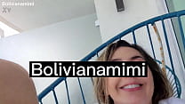 After fucking 4times with my american i was still horny and masturbate me in the balcony of the hotel Watch it on bolivianamimi.tv