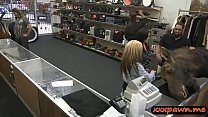 Lesbian couple fucked by nasty pawn guy in stor... Thumbnail