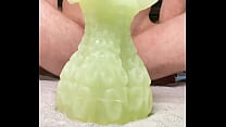 Jerking off with custom alien stroker
