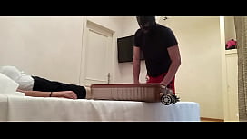 MILF in Stockings and Heels, Tied Up and Fucked Hard