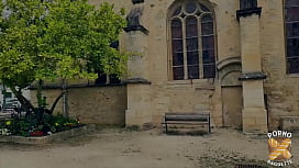 Blonde Cat in Mini Skirt Wants a Hard Cock!