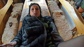 Slutty Furry Queen Gets Fucked on Wooden Table, Covered in Cum Twice