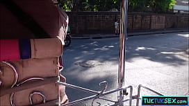 Thai MILF amateur slut gets fucked in a TukTuk