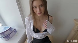 Dirty Neighbor in Lacy Lingerie Gets Fucked and Sucked