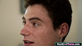 Stepbrother's First Lesson in Stepmom's Mouth