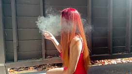 Big Tits Milf Artemisia Gets Lit Outside, Smoking Up and Fucking Hard
