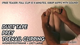 Duct Tape Bound & Clipped: A Toenail Torture Session