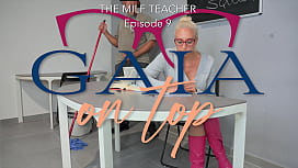 MILF Teacher Gets Creamed in the Toilet, Peeing and Prolapsing