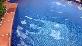 Latin MILF Gets Fucked Hard by a Stranger in the Public Pool