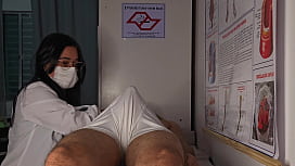 Nurse & Beauty Therapist Watching Patient's Hard On!