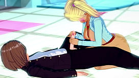 Hentai Girl Gives a Handjob in the Swimming Pool