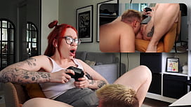 Redhead Stepsister Gamer Pranked Me on Pussy Licking - 14 Minutes of Dirty Fun